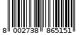 Γραμμωτός κωδικός 8002738865151